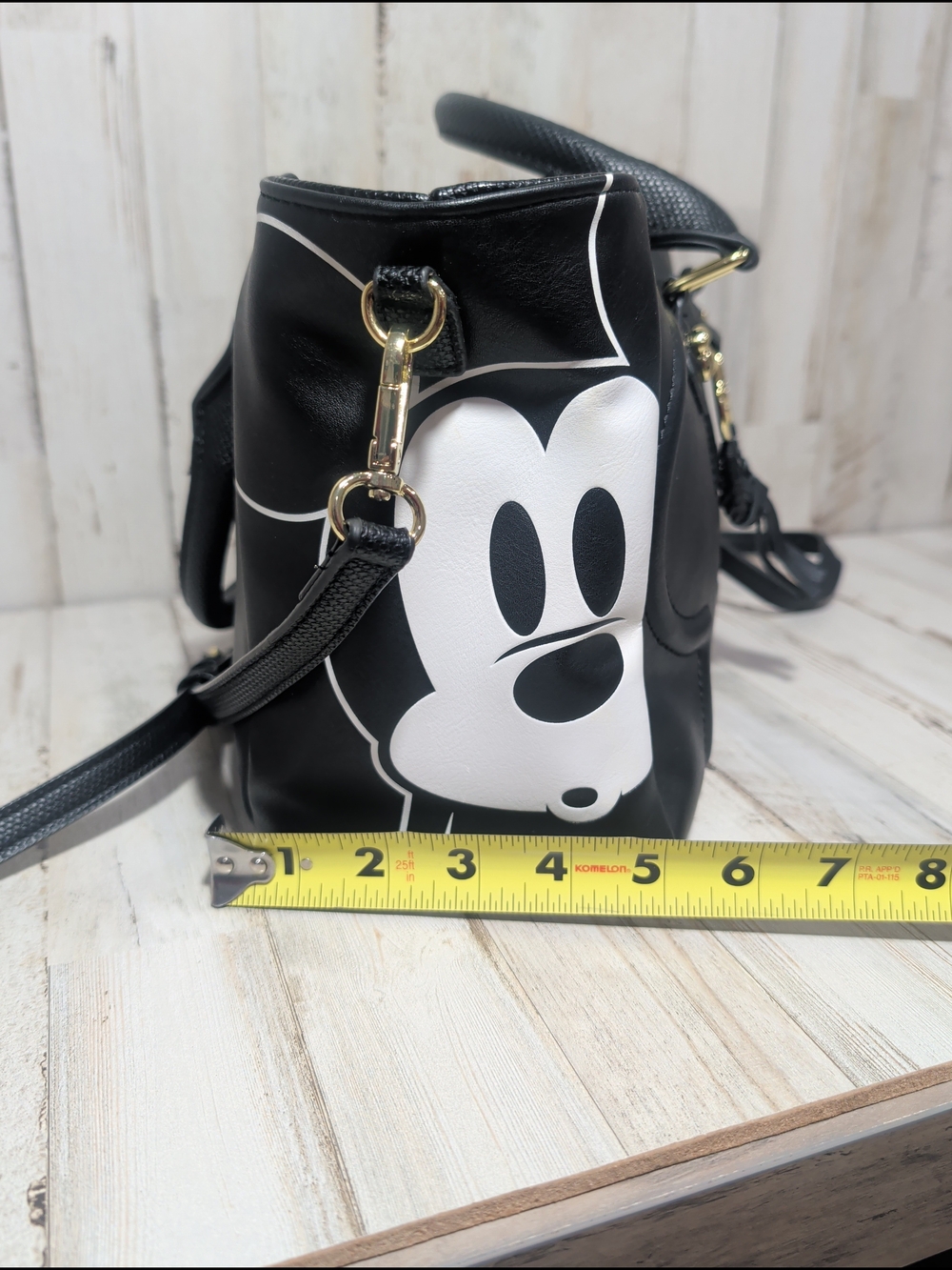 Bioworld Disney Mickey Mouse Black Medium Purse Shoulder Bag Handbag Polyester - Picture 11 of 15